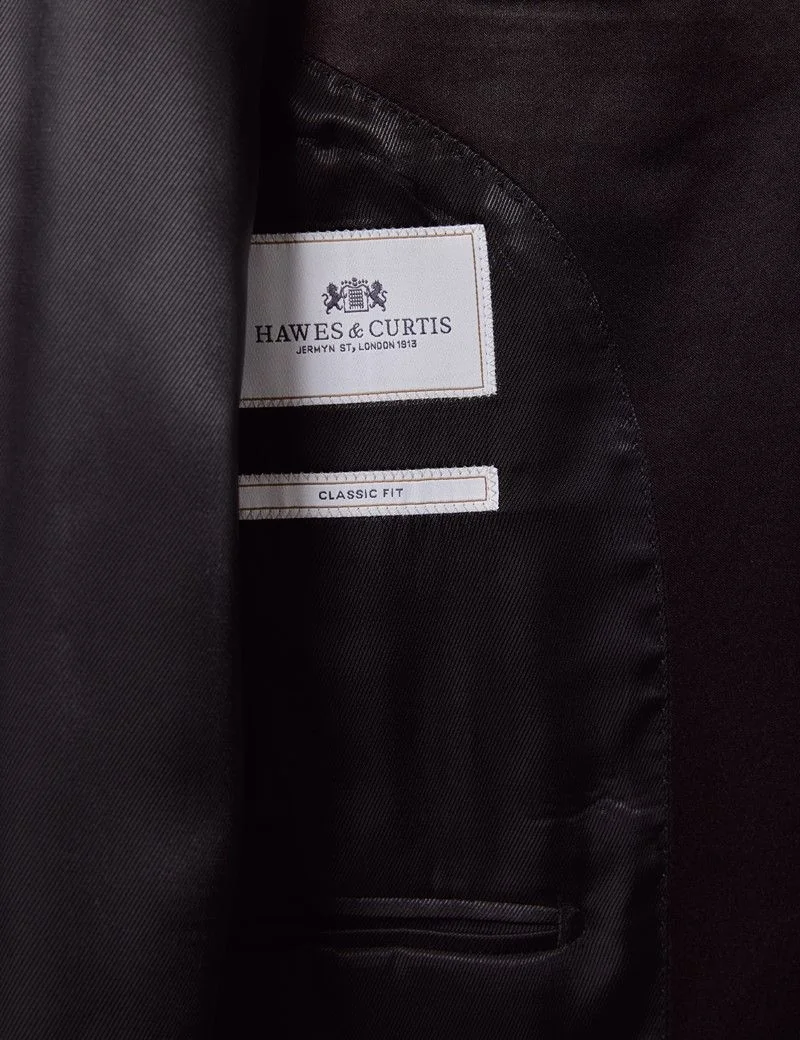 Classic Fit Black Dinner Suit Jacket thumbnail 3