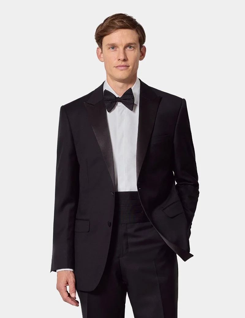 Classic Fit Black Dinner Suit Jacket thumbnail 8
