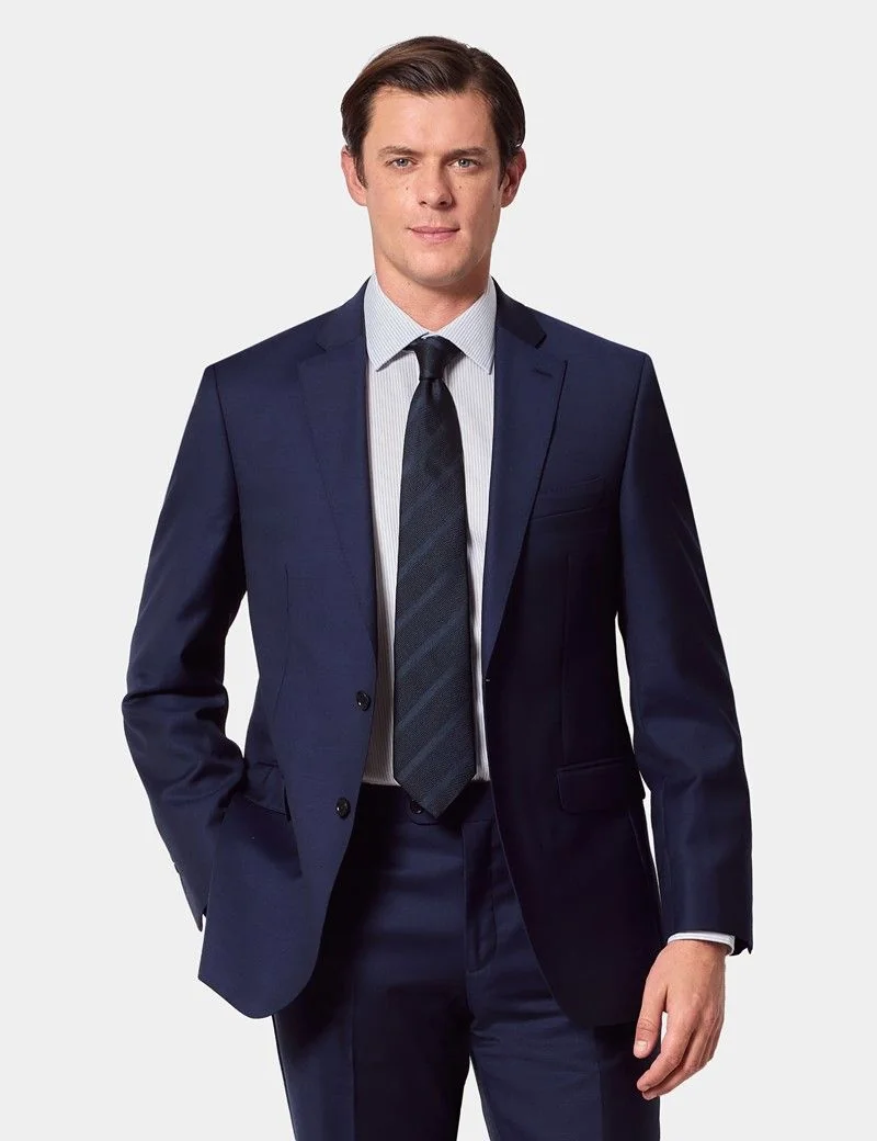 Classic Fit Dark Blue Twill Suit thumbnail 8