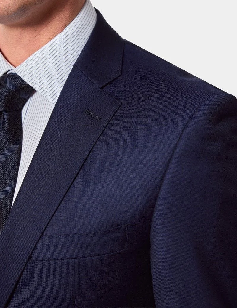 Classic Fit Dark Blue Twill Suit thumbnail 10