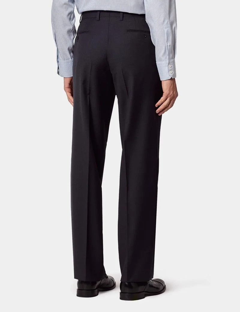 Classic Fit Dark Charcoal Twill Suit Trousers thumbnail 4