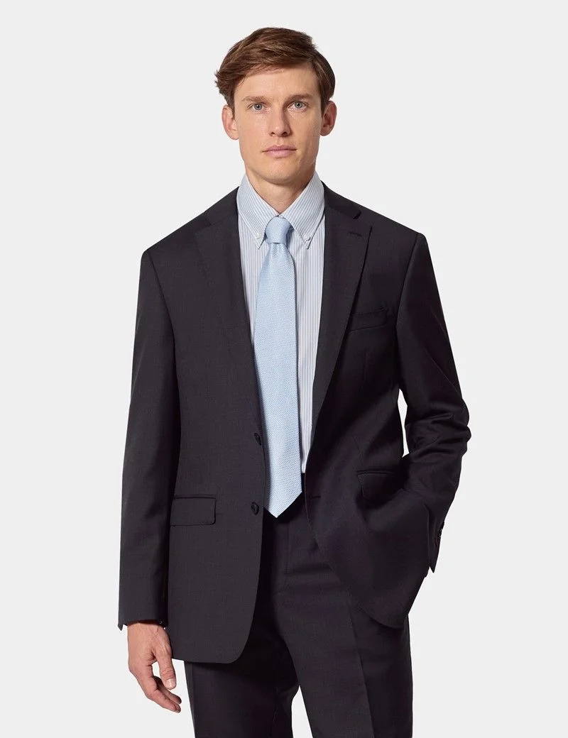 Classic Fit Dark Charcoal Twill Suit thumbnail 2