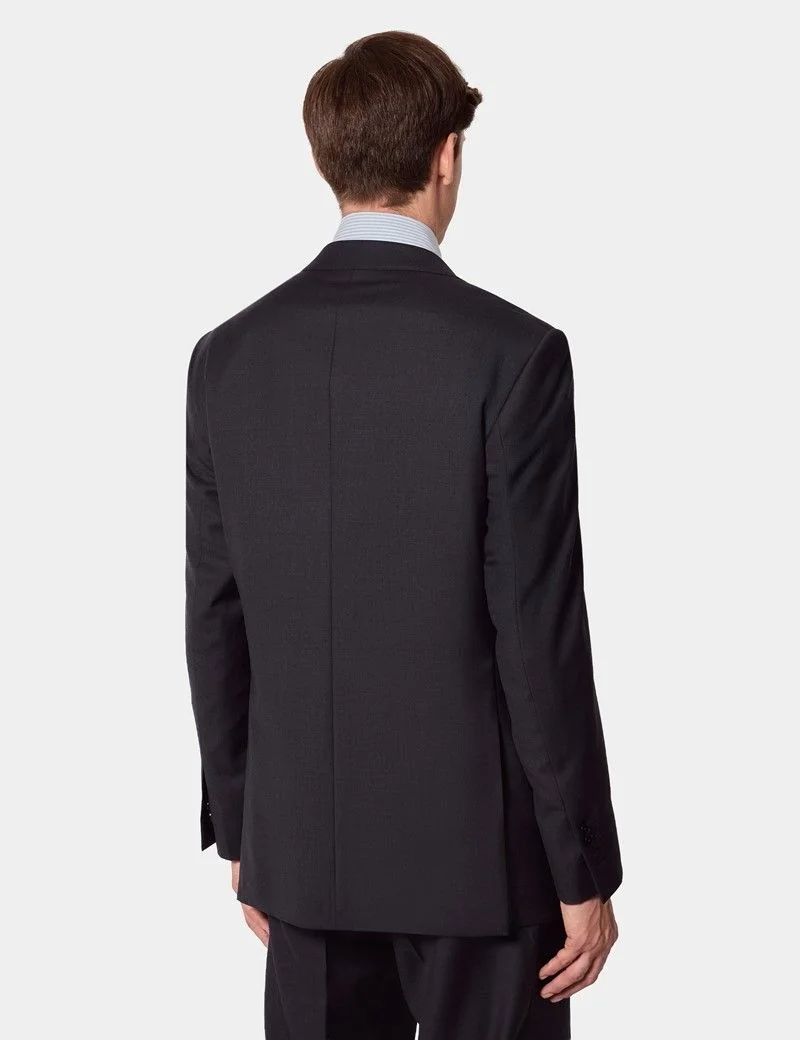 Classic Fit Dark Charcoal Twill Suit thumbnail 6
