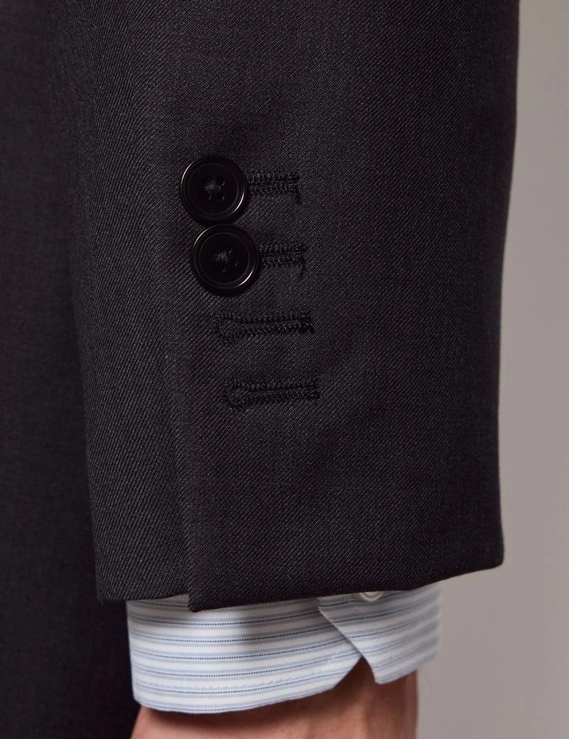 Classic Fit Dark Charcoal Twill Suit thumbnail 7