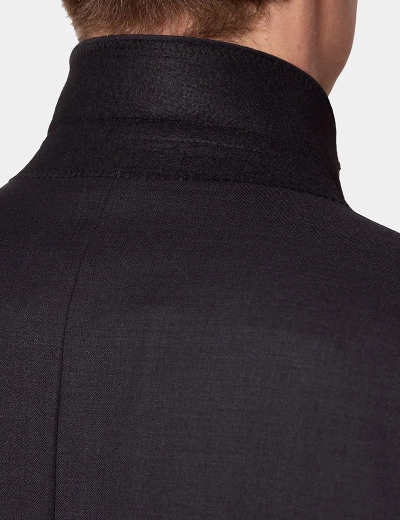 Classic Fit Dark Charcoal Twill Suit thumbnail 8