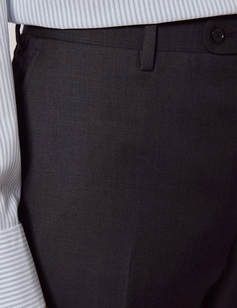Classic Fit Dark Charcoal Twill Suit thumbnail 10