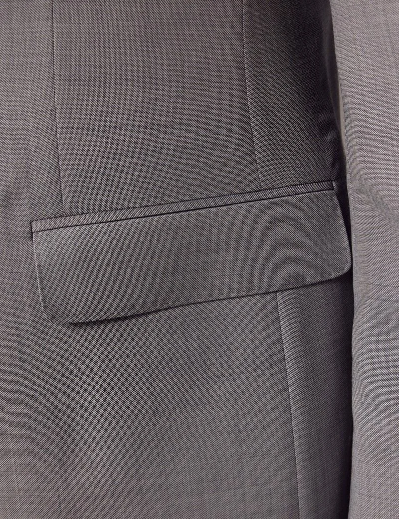 Classic Fit Light Grey Twill Suit Jacket thumbnail 4