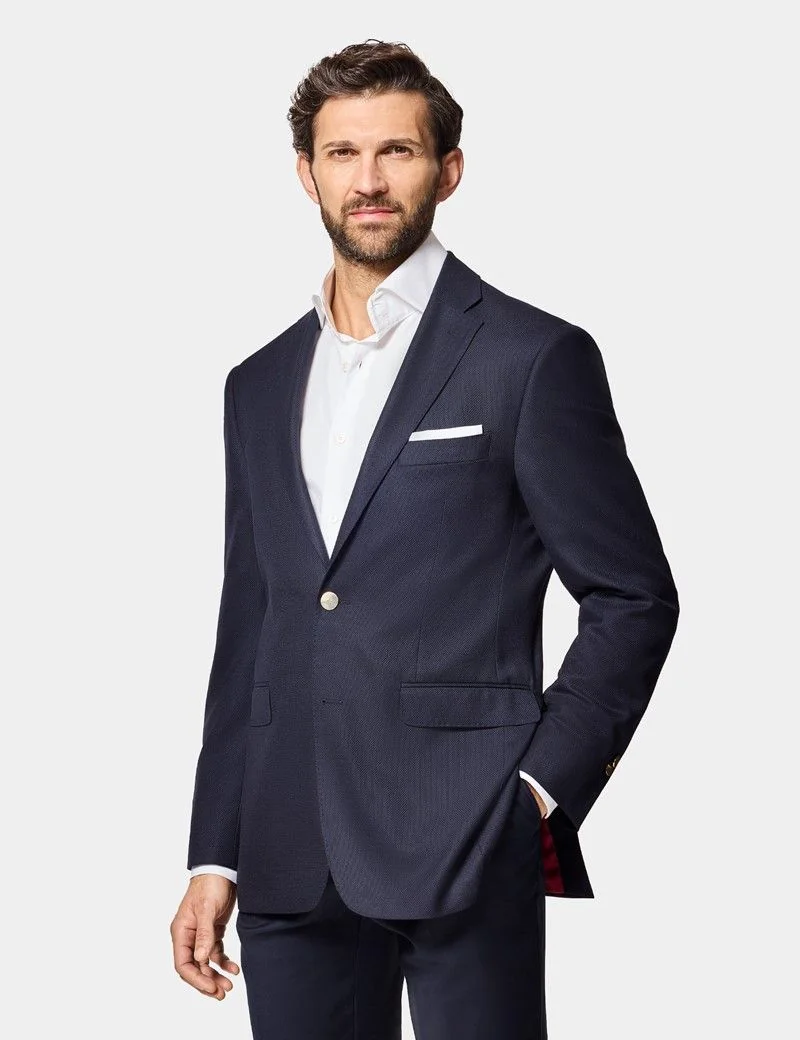 Classic Fit Navy Blazer thumbnail 3