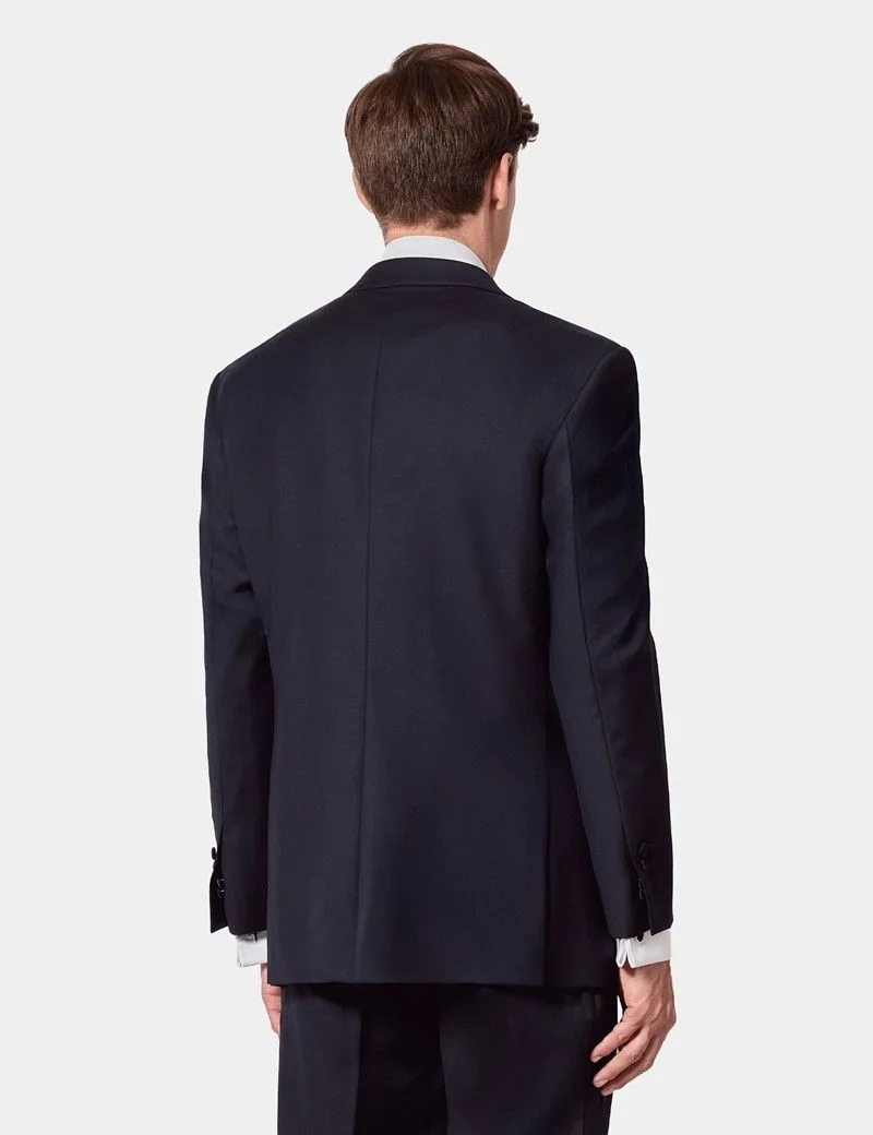 Classic Fit Navy Dinner Suit Jacket thumbnail 6