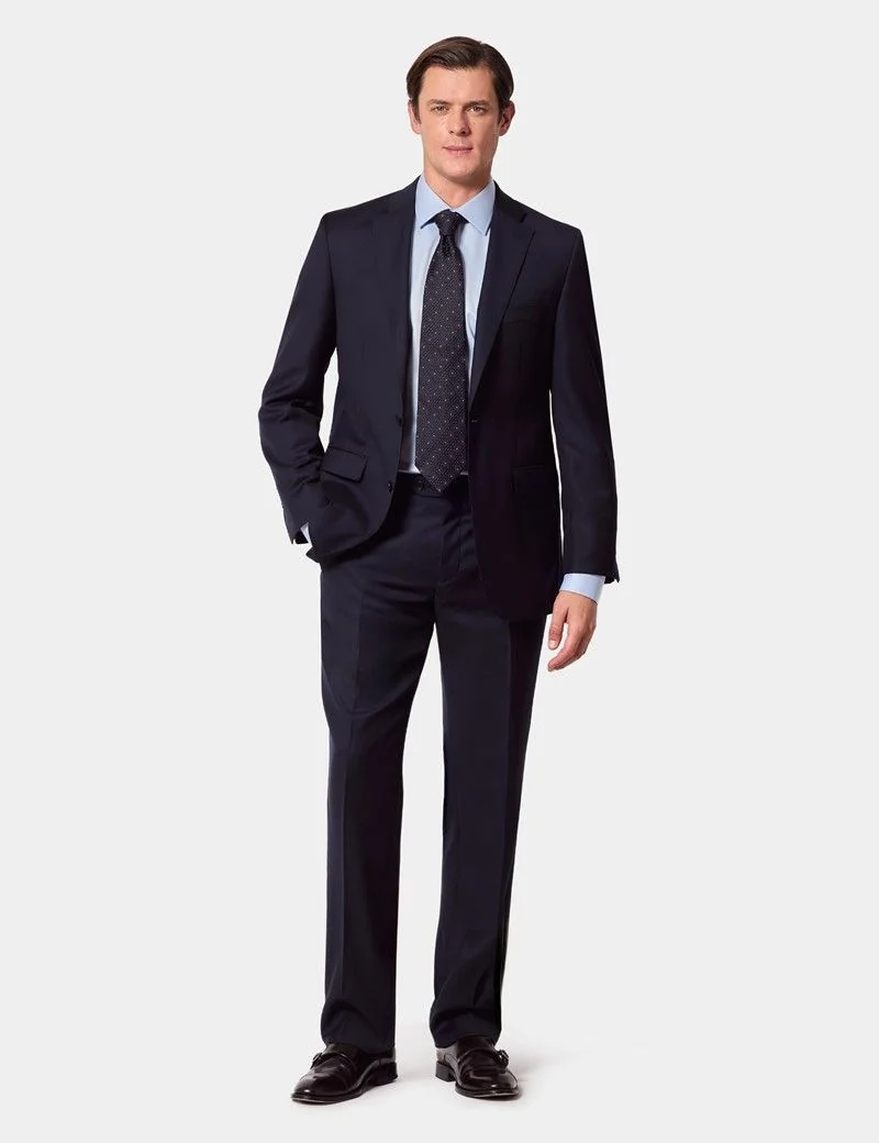 Classic Fit Navy Twill Suit Jacket thumbnail 8