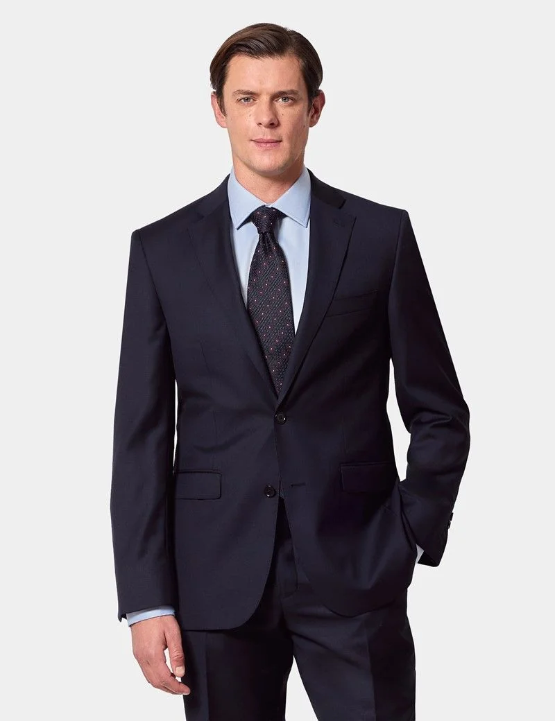 Classic Fit Navy Twill Suit Jacket thumbnail 9