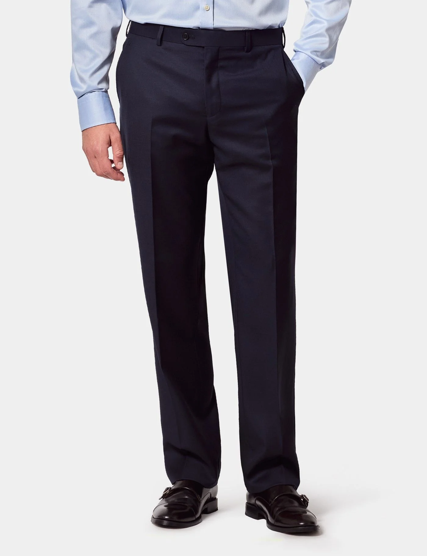 Classic Fit Navy Twill Suit Trousers primary image