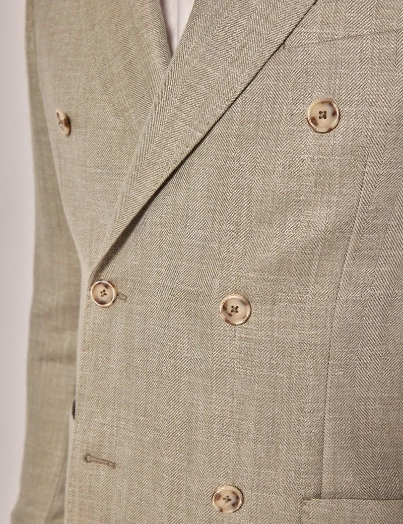 Light Green Herringbone 1913 Blazer thumbnail 3