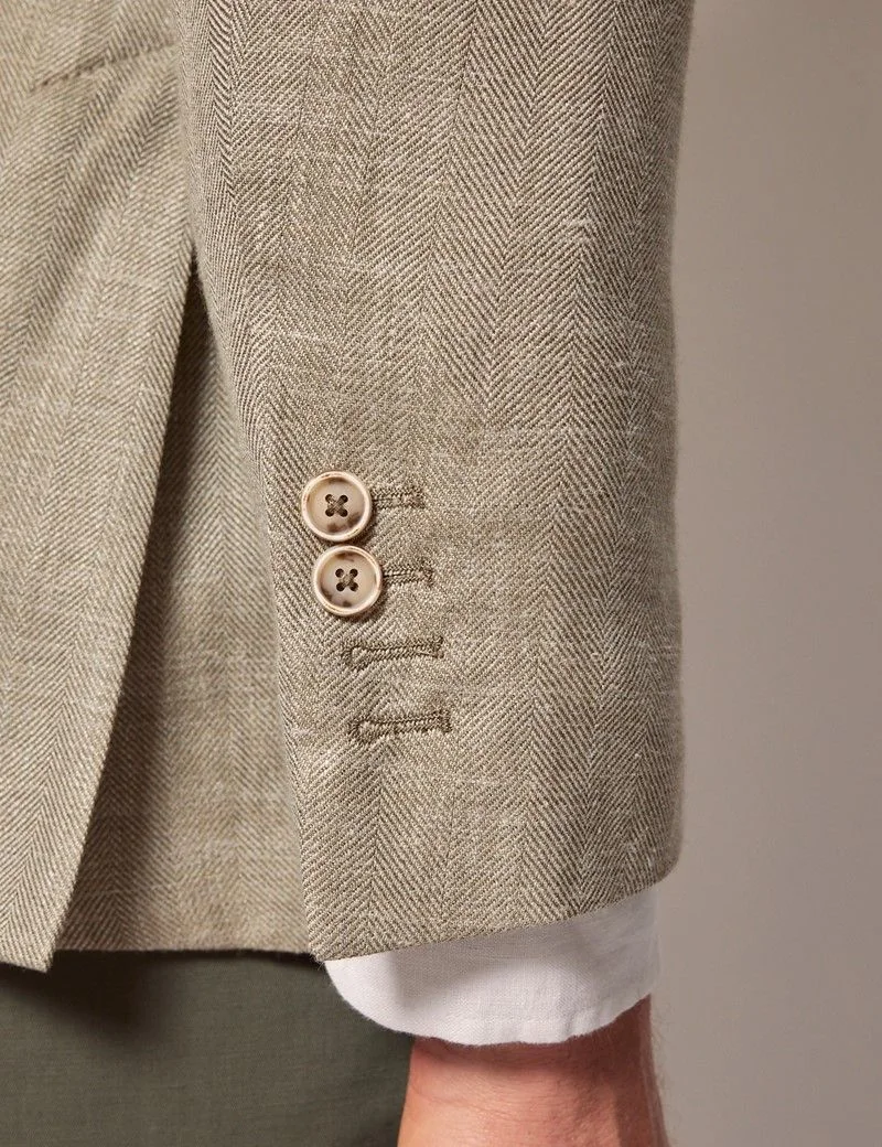 Light Green Herringbone 1913 Blazer thumbnail 8