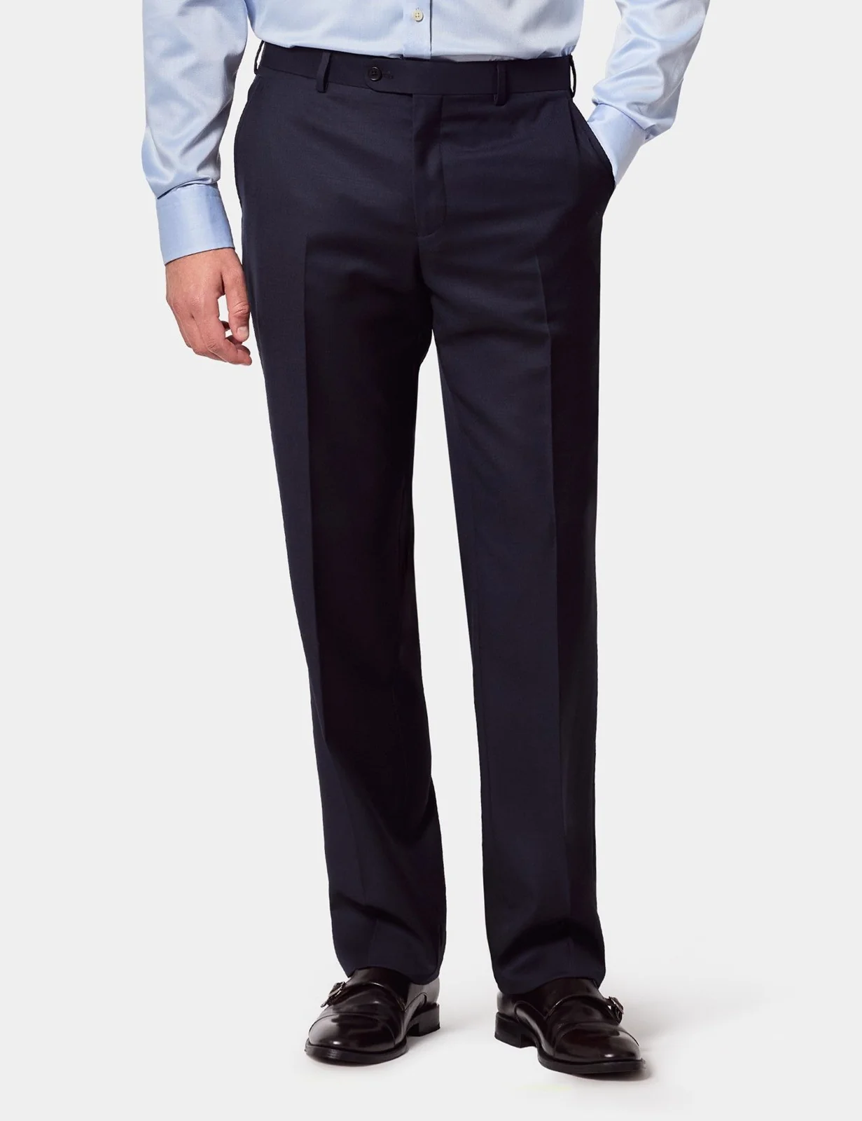 Classic Fit Navy Twill Suit Trousers primary image
