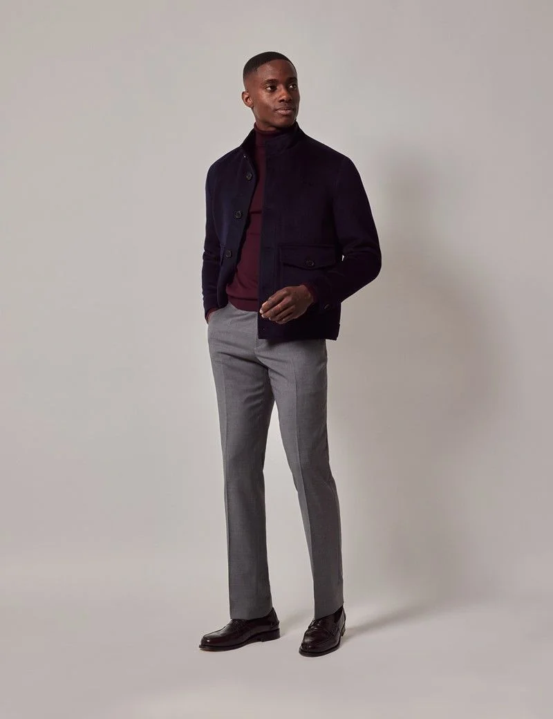 Navy Harrington Jacket thumbnail 4