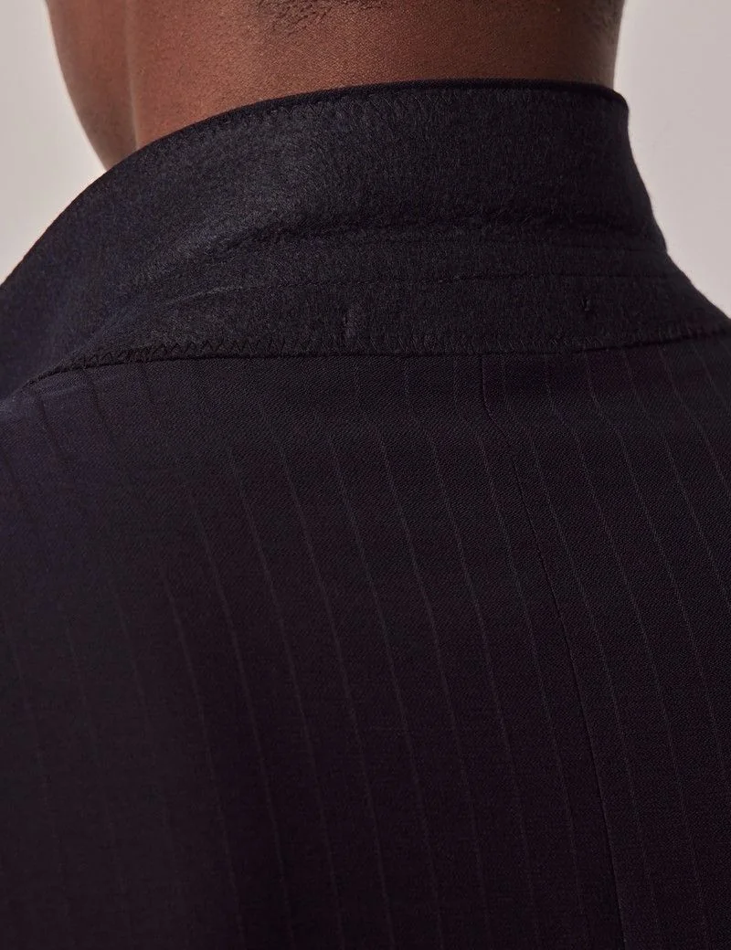 Navy Self Stripe Slim Suit Jacket thumbnail 7