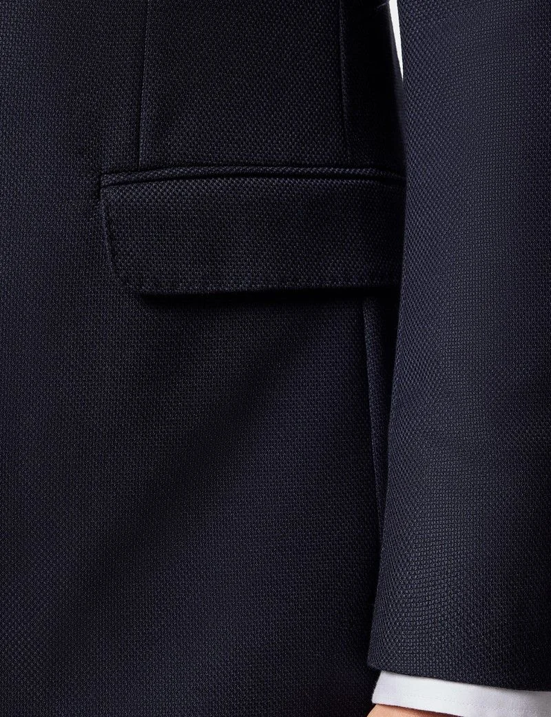 Navy Wool Slim Blazer thumbnail 3