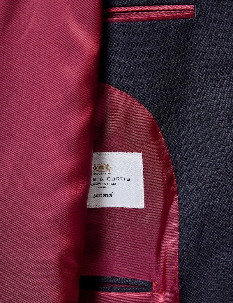 Navy Wool Slim Blazer thumbnail 4
