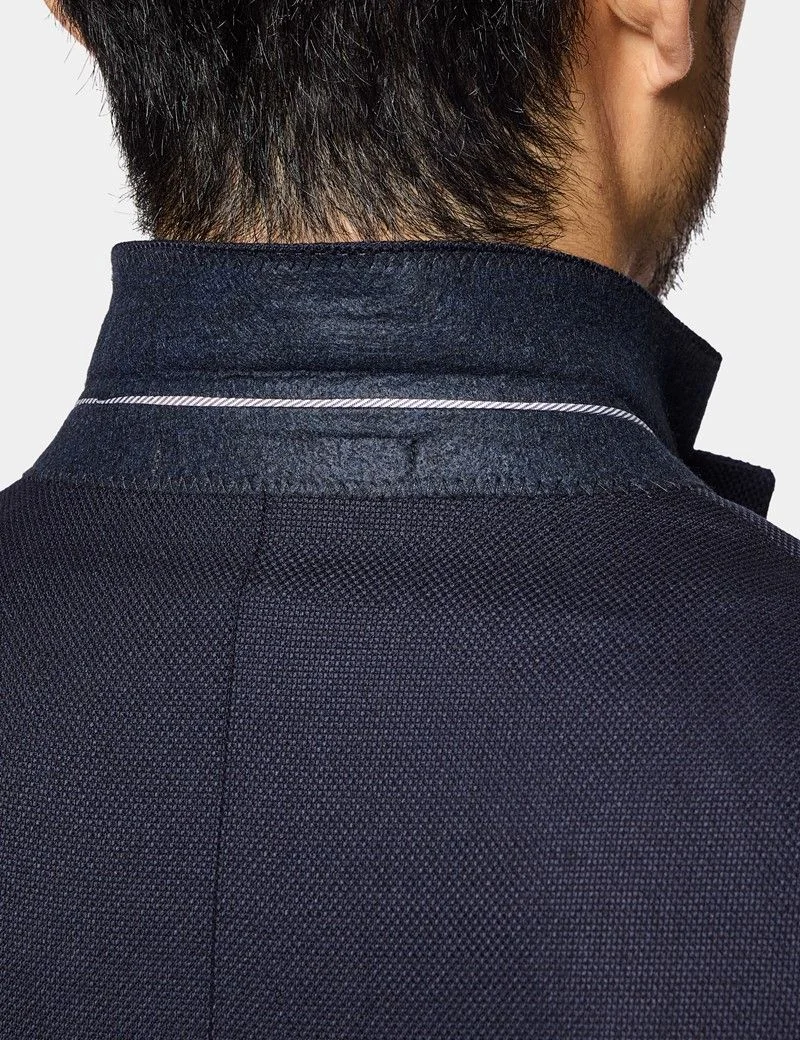 Navy Wool Slim Blazer thumbnail 6