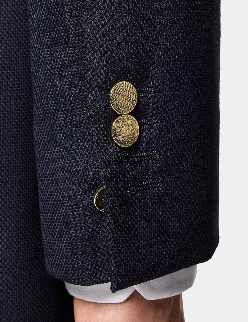 Navy Wool Slim Blazer thumbnail 7