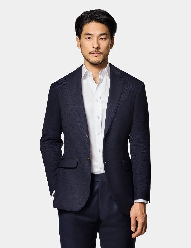 Navy Wool Slim Blazer thumbnail 8