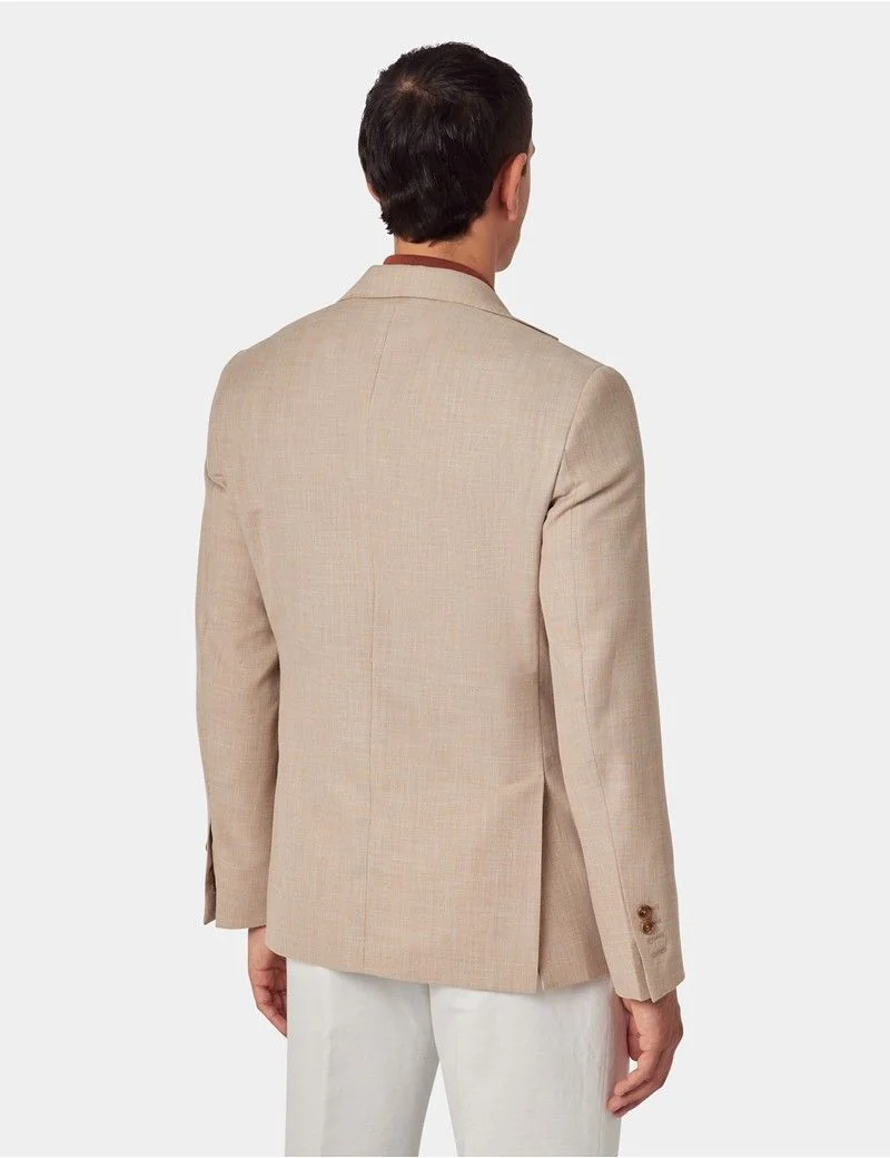 Sand Semi Plain Cotton-Wool Blazer - 1913 Collection thumbnail 7