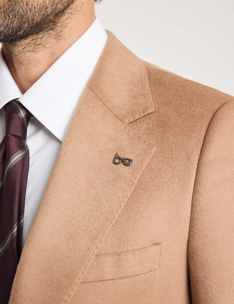 Slim Camel Wool-Cashmere Blazer thumbnail 5