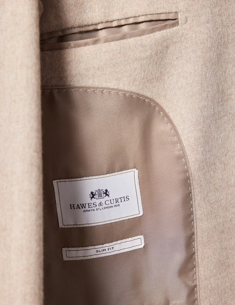Slim Fit Beige Blazer thumbnail 2