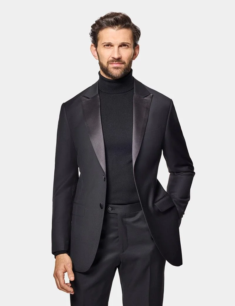 Slim Fit Black Dinner Jacket thumbnail 5