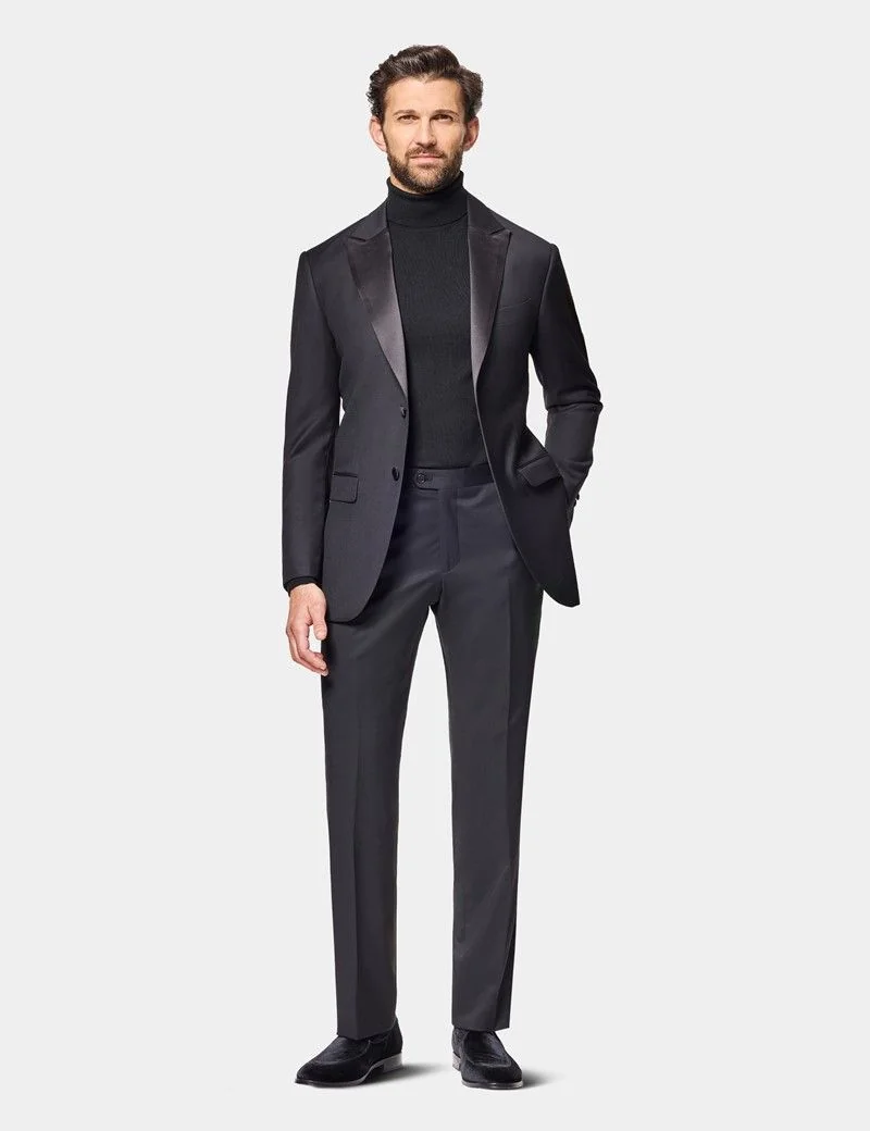 Slim Fit Black Dinner Jacket thumbnail 6