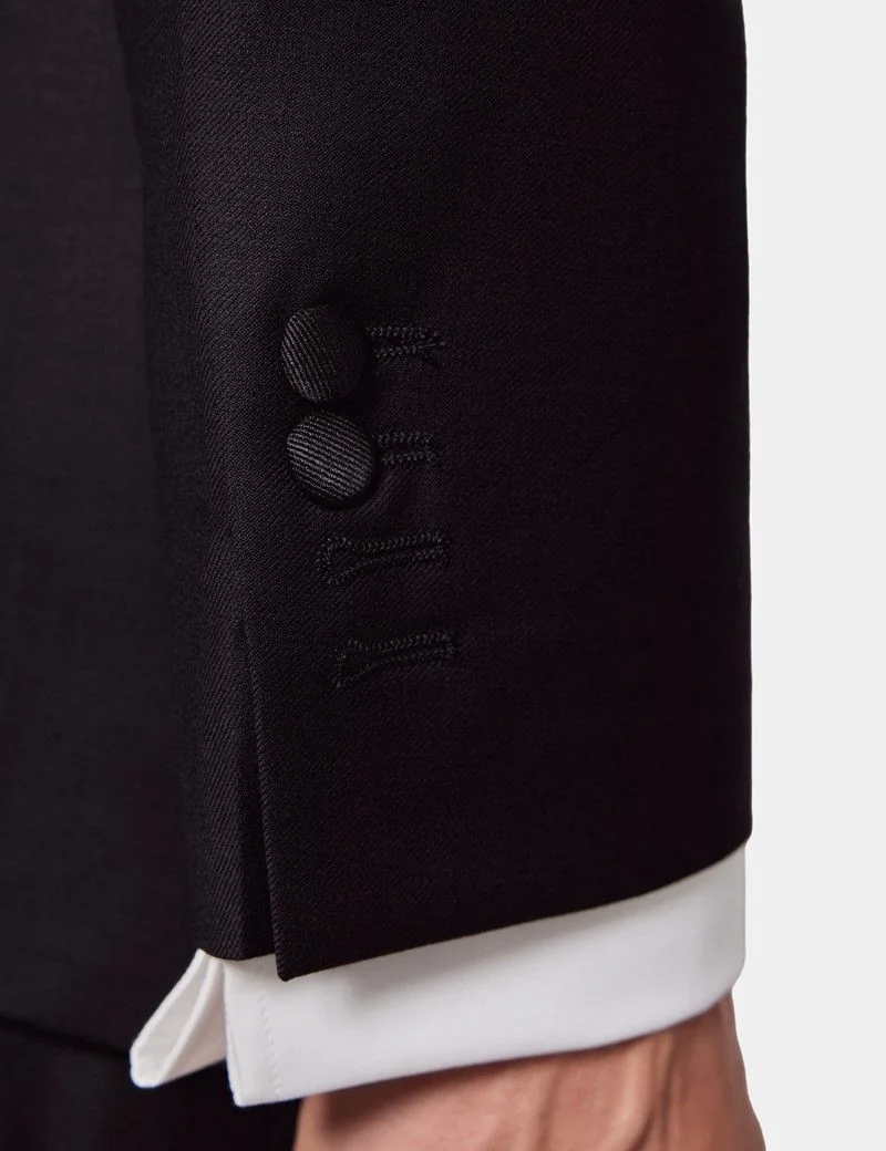 Slim Fit Black Dinner Suit Jacket thumbnail 8