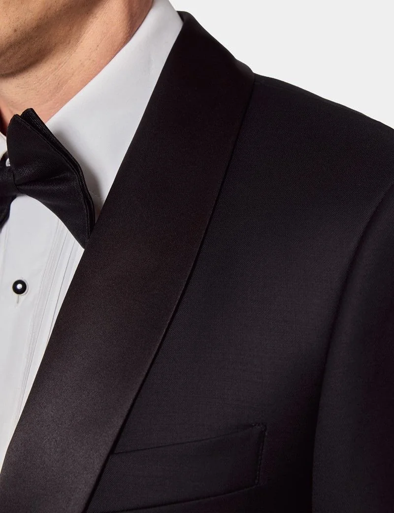 Slim Fit Black Shawl Dinner Suit Jacket thumbnail 2