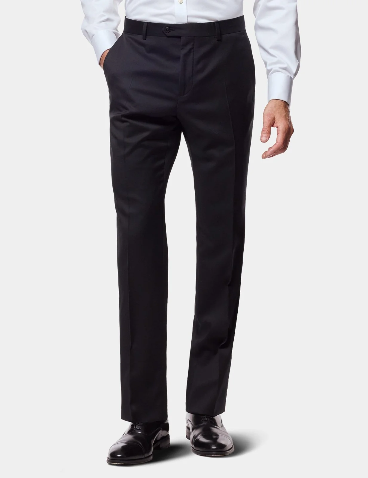 Slim Fit Black Twill 1913 Suit Trousers