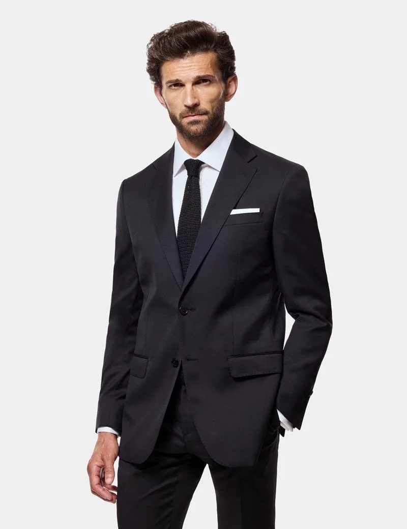 Slim Fit Black Twill 1913 Suit thumbnail 7