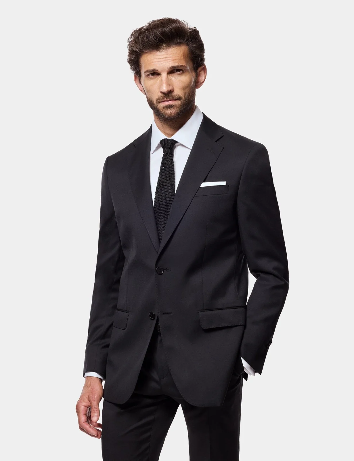 Slim Fit Black Twill 1913 Suit primary image