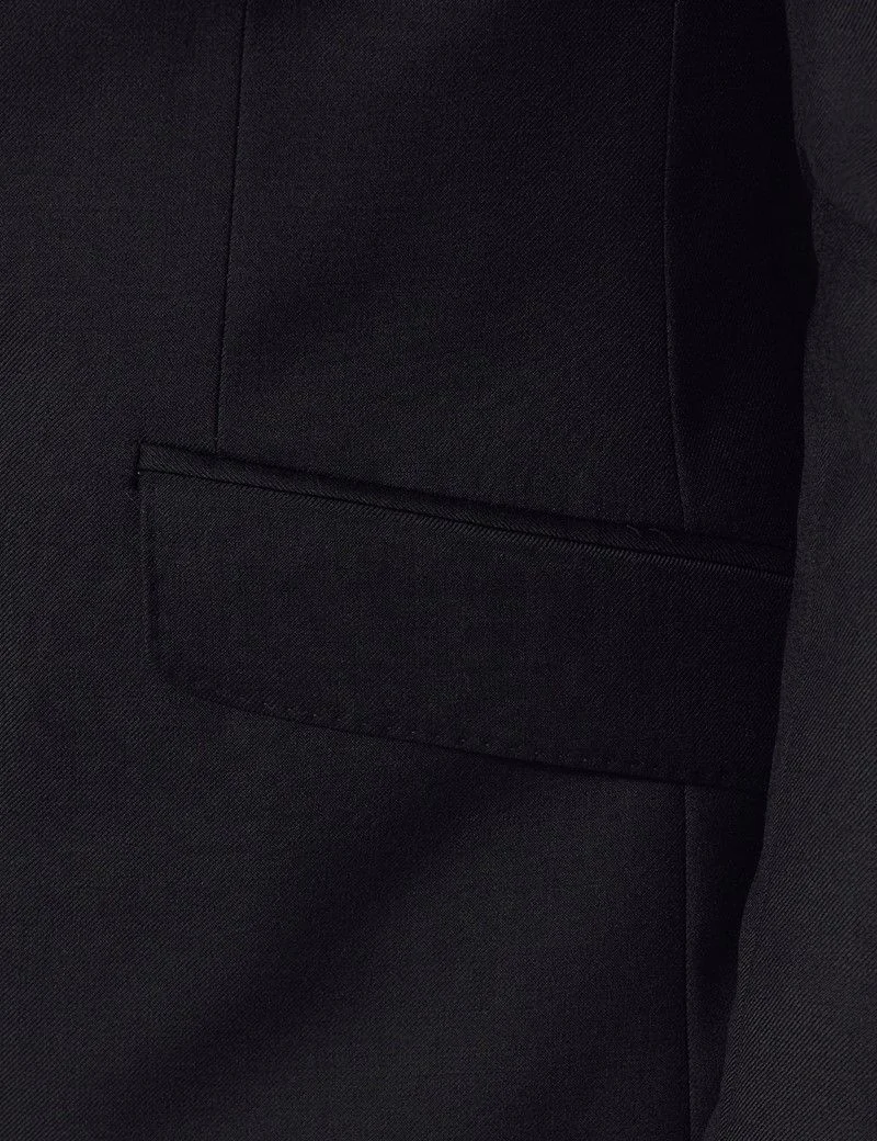 Slim Fit Black Twill Suit thumbnail 2