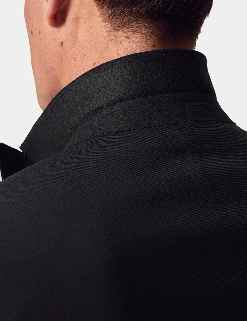 Slim Fit Black Twill Suit thumbnail 3