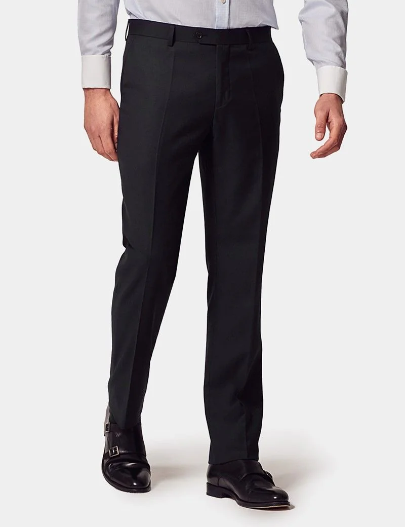 Slim Fit Black Twill Suit thumbnail 5