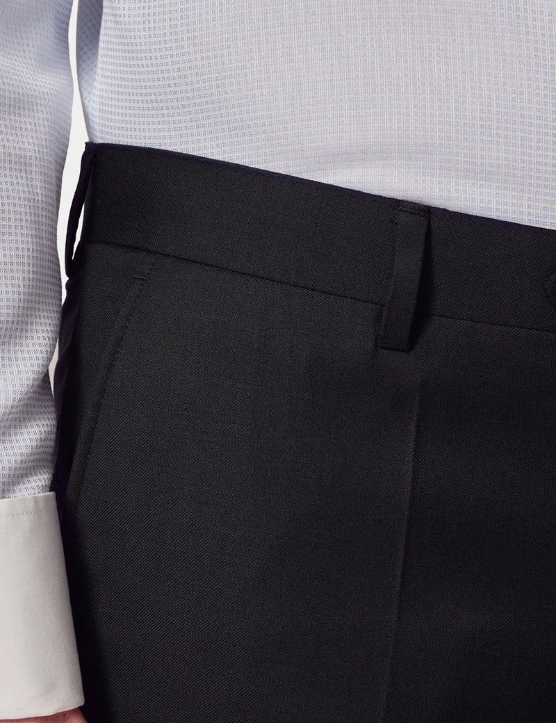 Slim Fit Black Twill Suit thumbnail 6