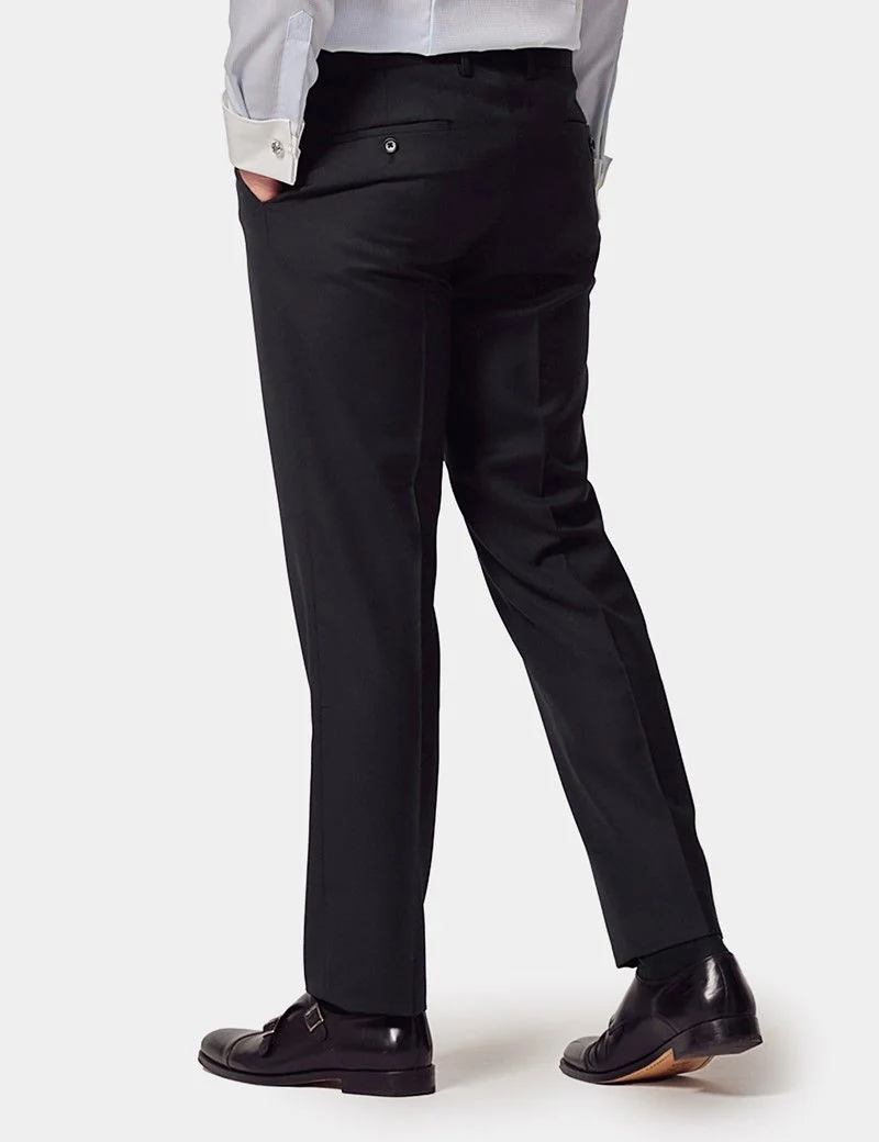 Slim Fit Black Twill Suit thumbnail 7