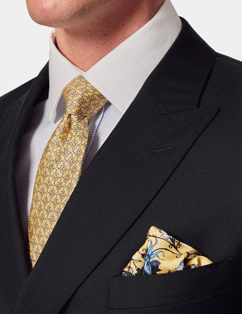 Slim Fit Black Twill Suit thumbnail 10