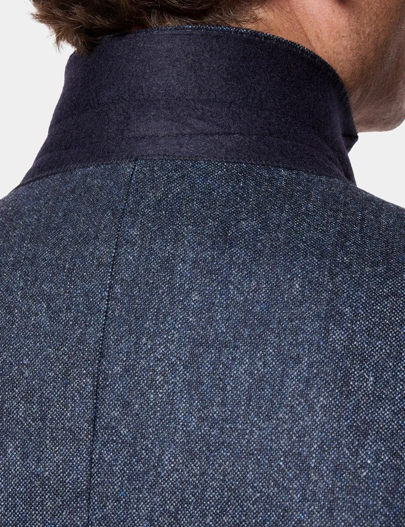 Slim Fit Blue Hopsack 1913 Suit Jacket thumbnail 4