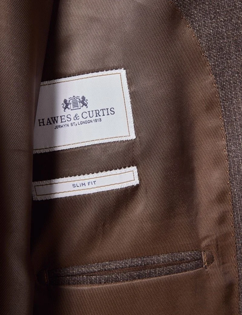 Slim Fit Brown Blazer thumbnail 3
