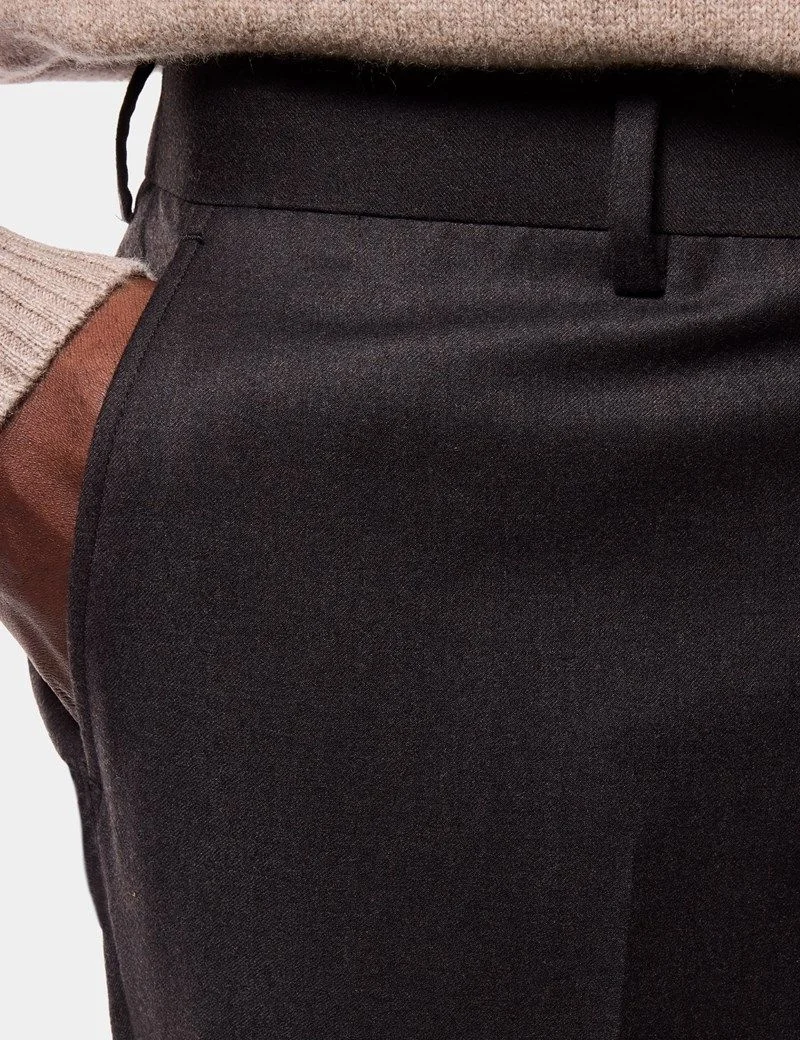 Slim Fit Brown Suit Trousers thumbnail 3