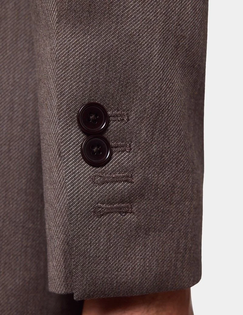 Slim Fit Brown Twill 1913 Suit Jacket thumbnail 7
