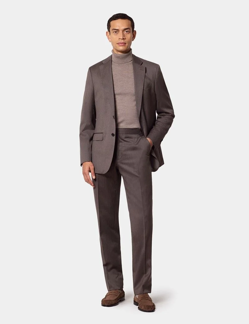 Slim Fit Brown Twill 1913 Suit Jacket thumbnail 8