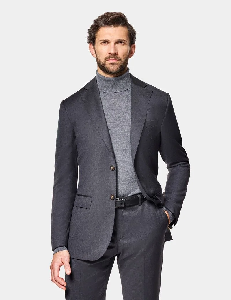 Slim Fit Charcoal 1913 Suit Jacket thumbnail 6