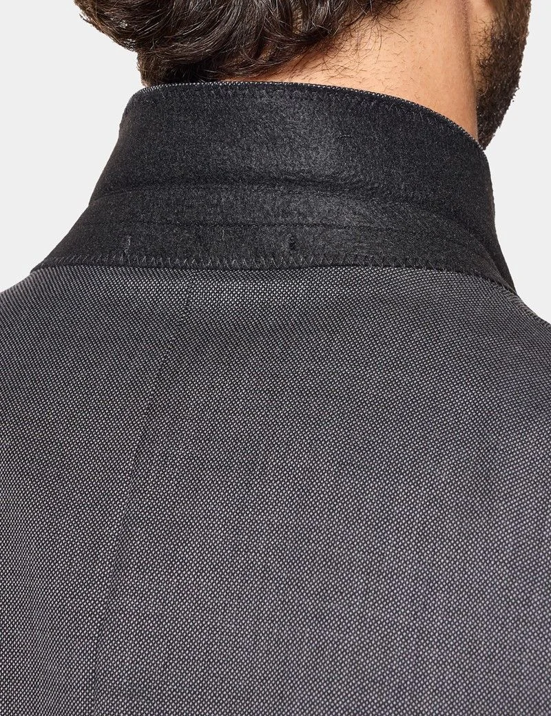 Slim Fit Charcoal Birdseye Suit Jacket thumbnail 4
