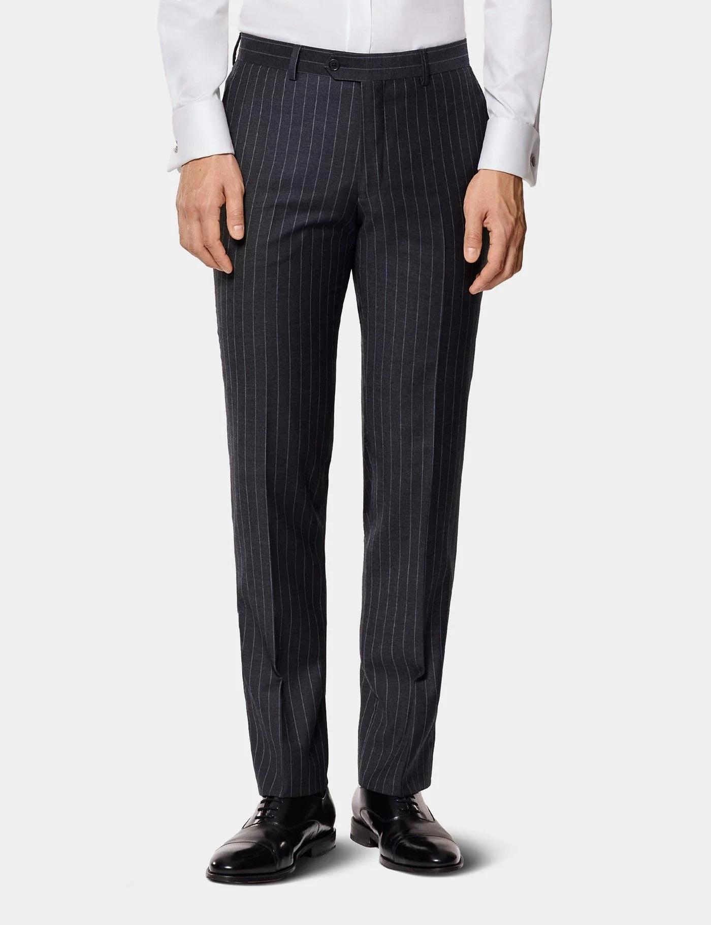 Slim Fit Charcoal Chalk Stripe Suit Trousers primary image